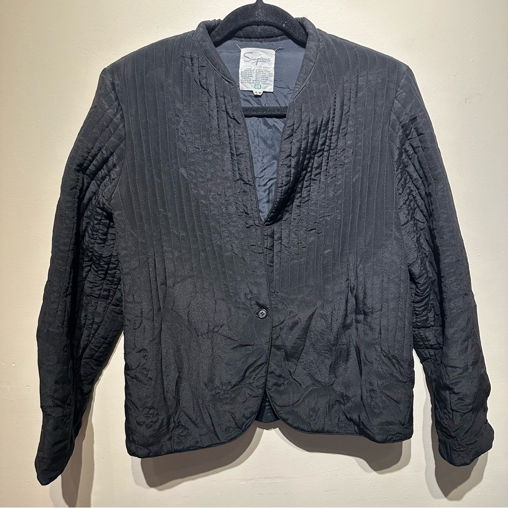 Vintage 100% silk Simpsons Quilted Jacket
